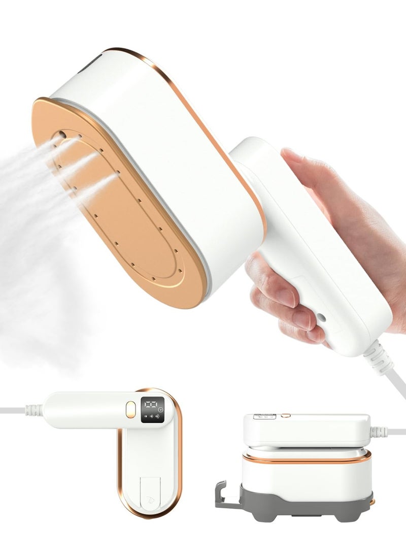 Celeritek Portable Steamer Iron for Clothes - 1200W Handheld Size Portable Steamer, 3 Steam Levels with LCD Screen, 10S Fast Heat-up, for Dress Shirt Home Travel - Image 1